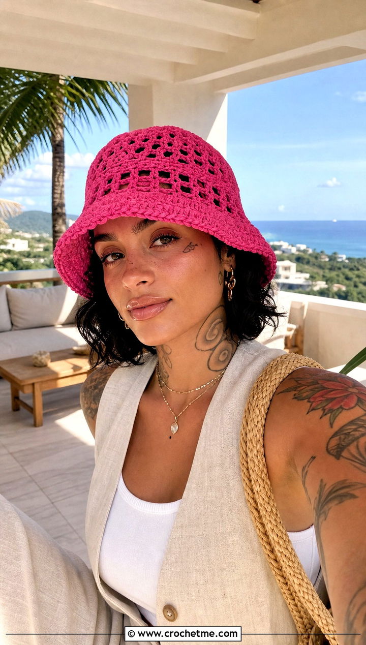 Kehlani Crochet Bucket Hat With Linen Set - 15 kehlani crochet hat outfit ideas