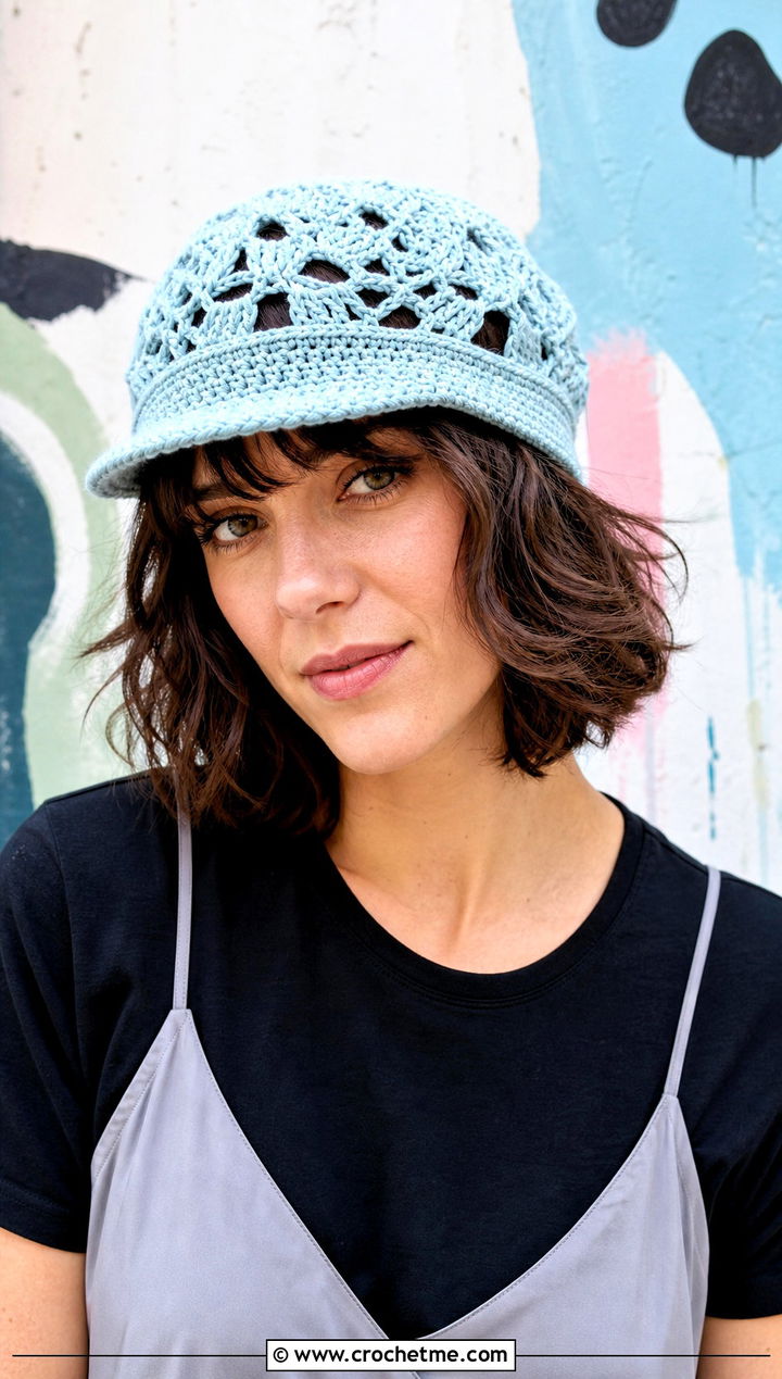 Lace Crochet Newsboy Hat With Slip Dress - 25 newsboy crochet hat outfit ideas