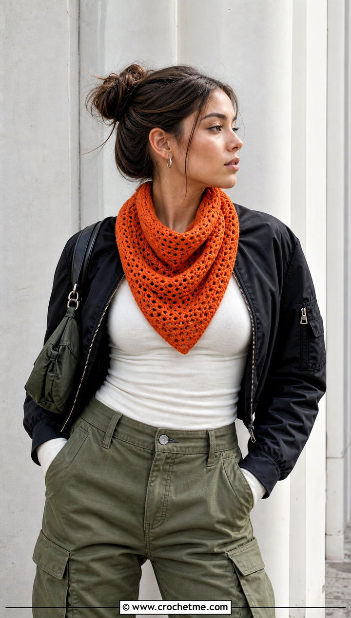 Lansdowne Crochet Cowl With Cargo Pants - 15 lansdowne crochet cowl outfit ideas