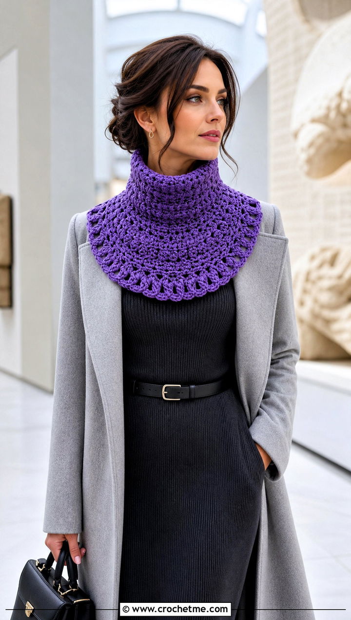 Lansdowne Crochet Cowl With Knit Dress - 15 lansdowne crochet cowl outfit ideas