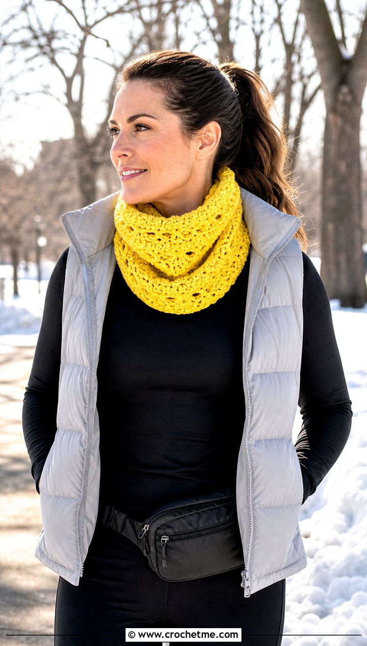 Lansdowne Crochet Cowl With Puffer Vest - 15 lansdowne crochet cowl outfit ideas