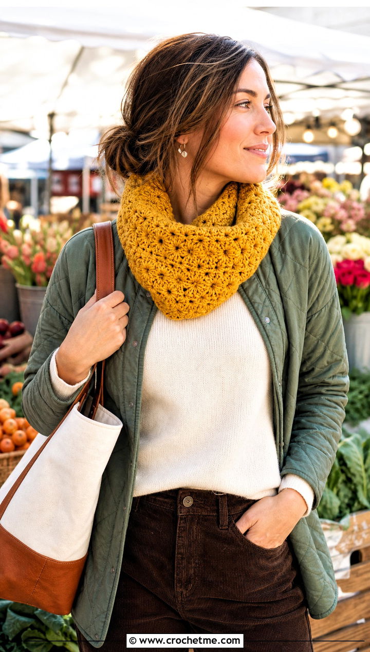 Lansdowne Crochet Cowl With Quilted Jacket - 15 lansdowne crochet cowl outfit ideas