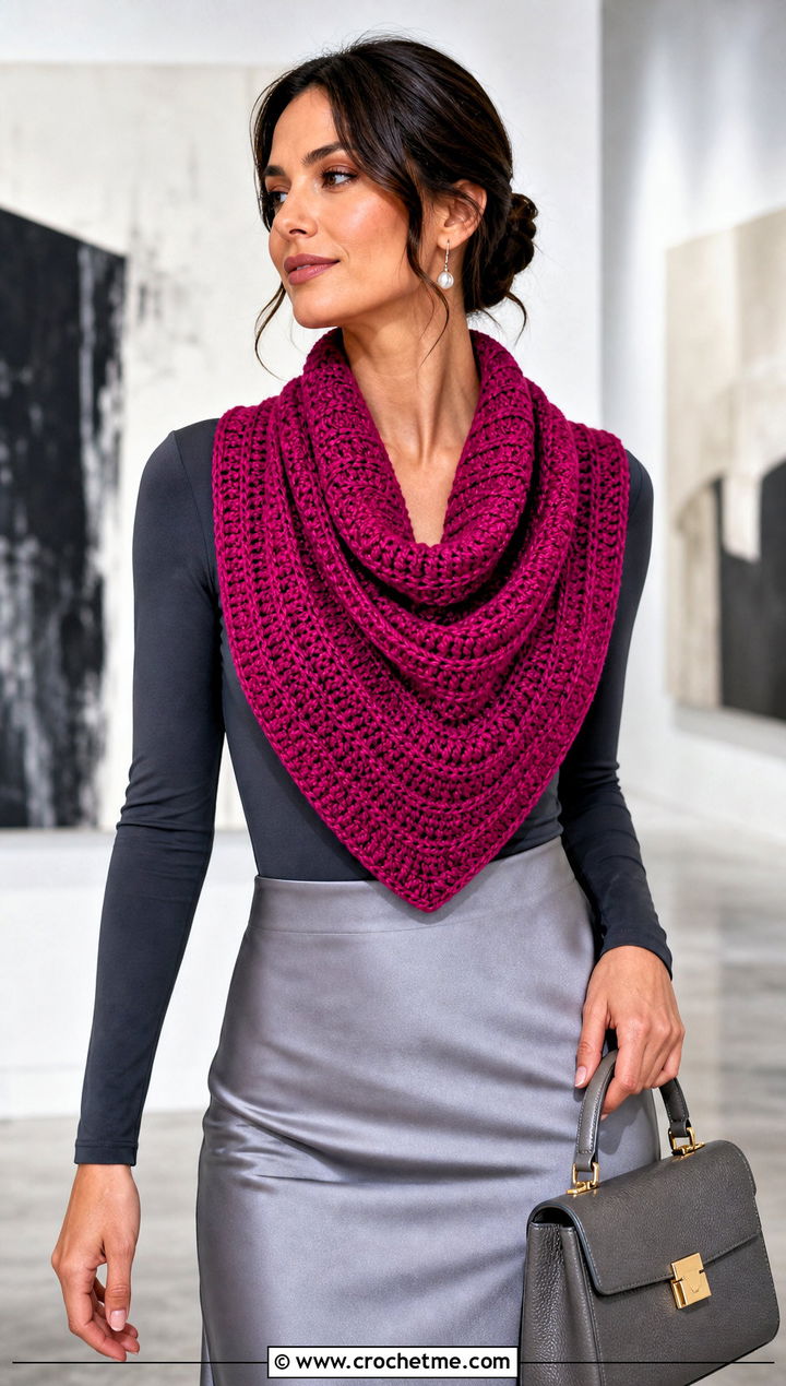 Lansdowne Crochet Cowl With Satin Midi Skirt - 15 lansdowne crochet cowl outfit ideas