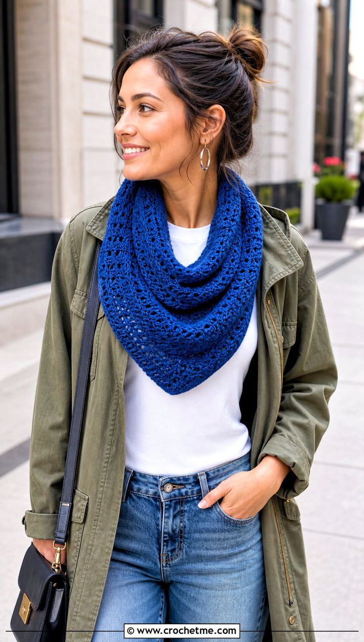 Lansdowne Crochet Cowl With Straight Leg Jeans - 15 lansdowne crochet cowl outfit ideas