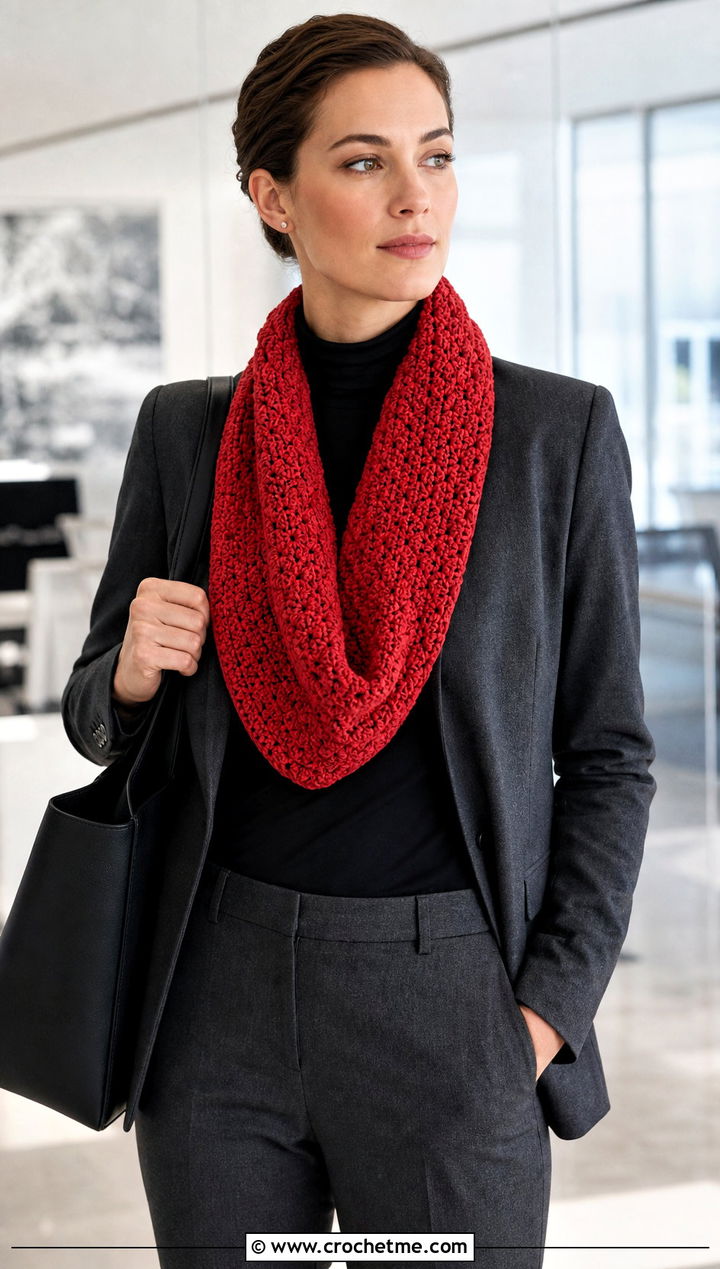 Lansdowne Crochet Cowl With Tailored Trousers - 15 lansdowne crochet cowl outfit ideas