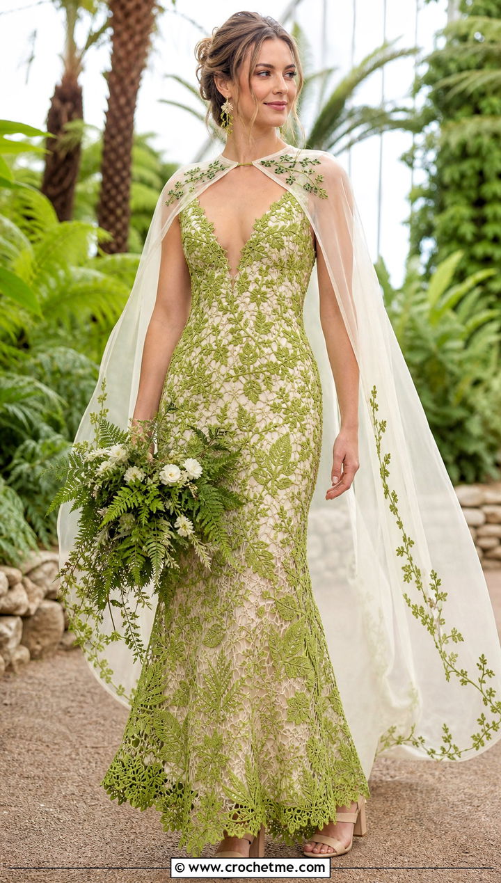 Leaf And Vine Fit And Flare Wedding Dress - 20 irish lace crochet wedding dress outfit ideas