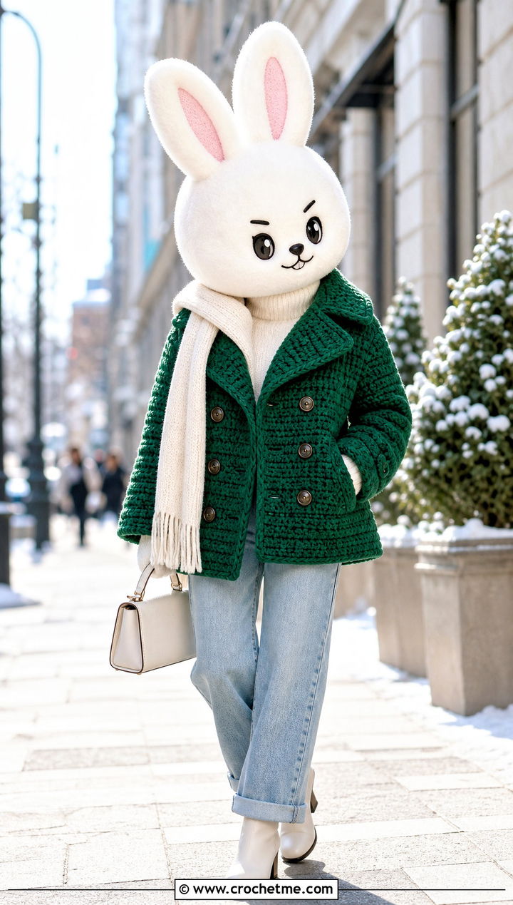 Leebit Crochet Peacoat Outfit - 35 skzoo crochet outfits ideas