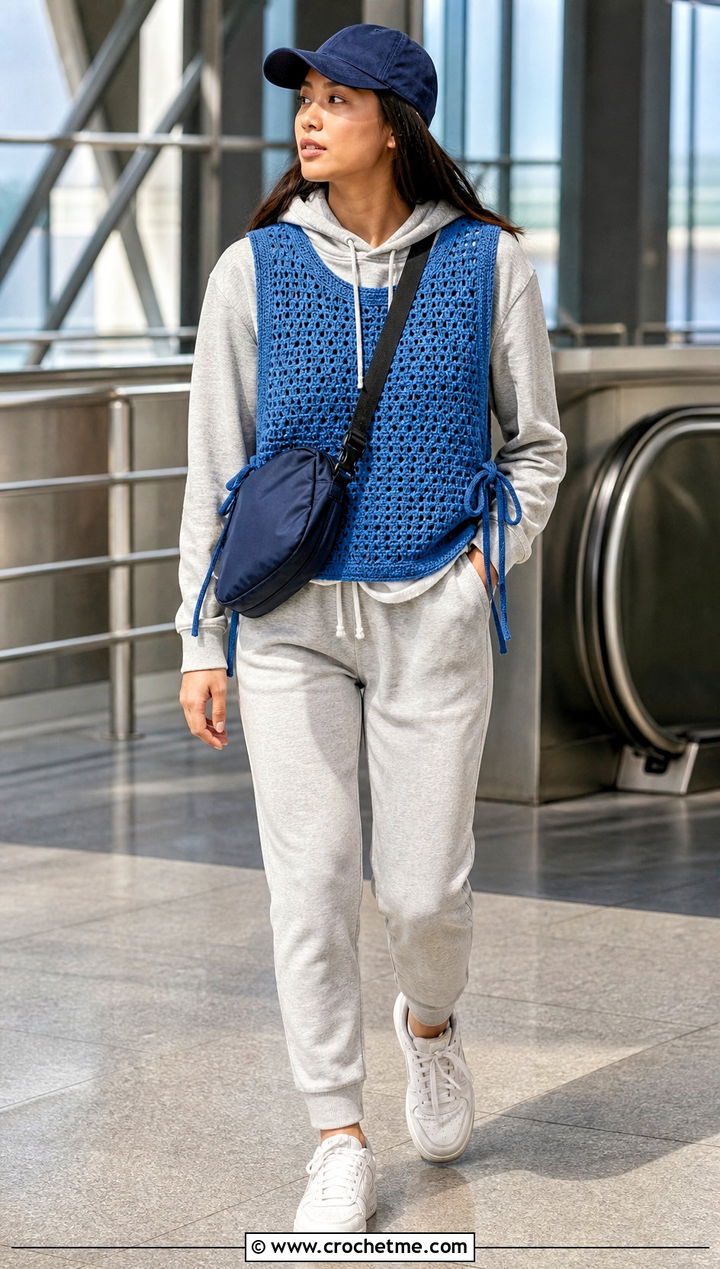 Livingstone Crochet Vest With Hoodie And Joggers - 15 livingstone crochet vest outfit ideas