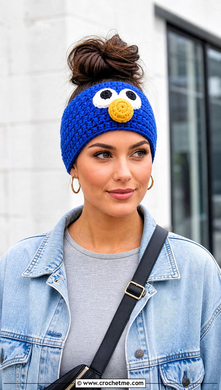 Messy Bun Bert Crochet Hat With Denim Shacket - 15 Bert Crochet Hat outfit ideas