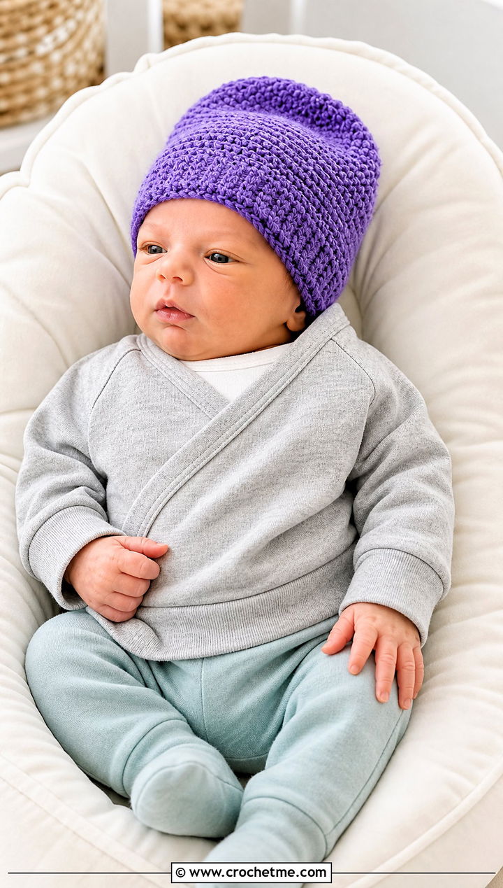 Mini Slouch Crochet Beanie With Sweatshirt And Leggings - 25 premie crochet beanie outfit ideas