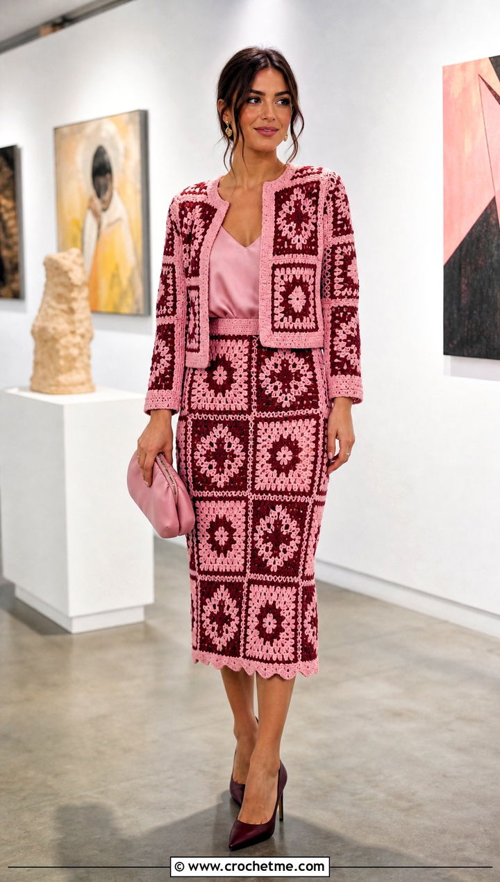 Mosaic Crochet Co Ord Set Wedding Outfit - 25 Crochet Wedding Outfit ideas