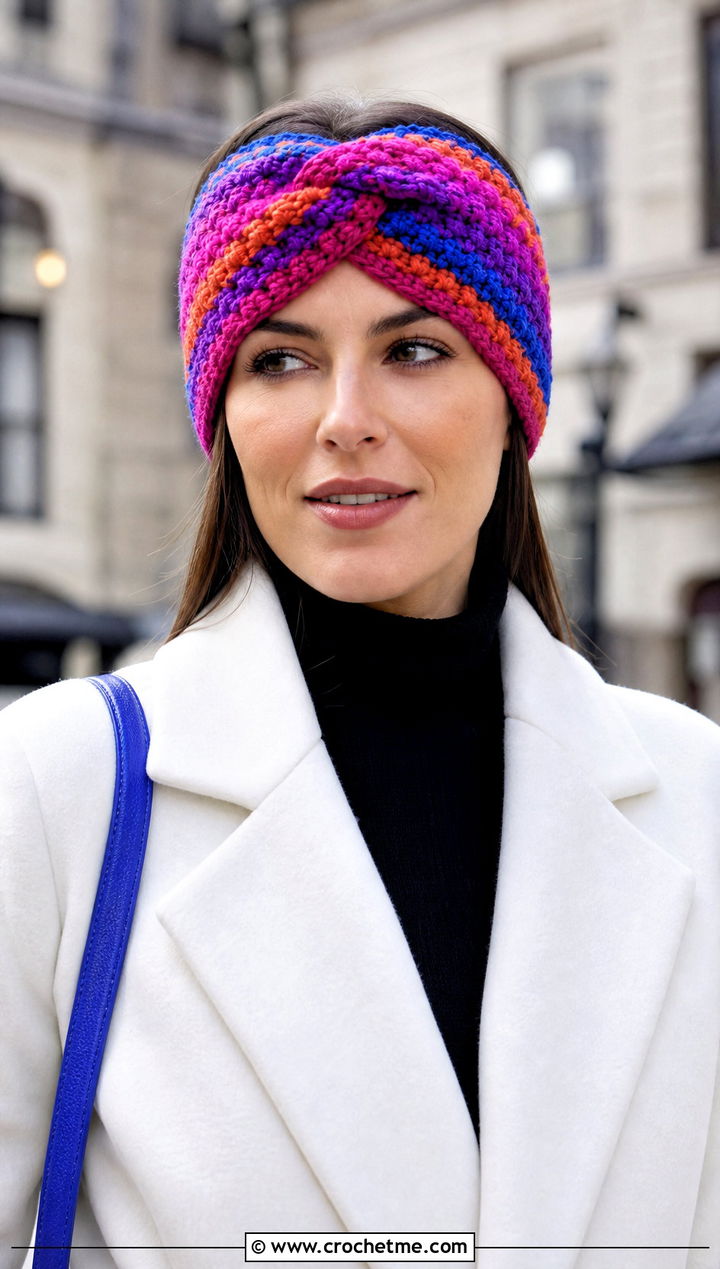 Multicolor Ravencraft Crochet Earwarmer With White Coat And Black Basics - 15 ravencraft crochet earwarmer outfit ideas