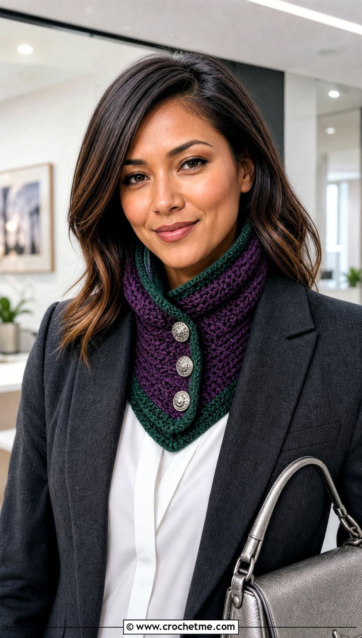 Neck Warmer Slytherin Crochet Scarf With Pantsuit - 30 slytherin crochet scarf outfit ideas