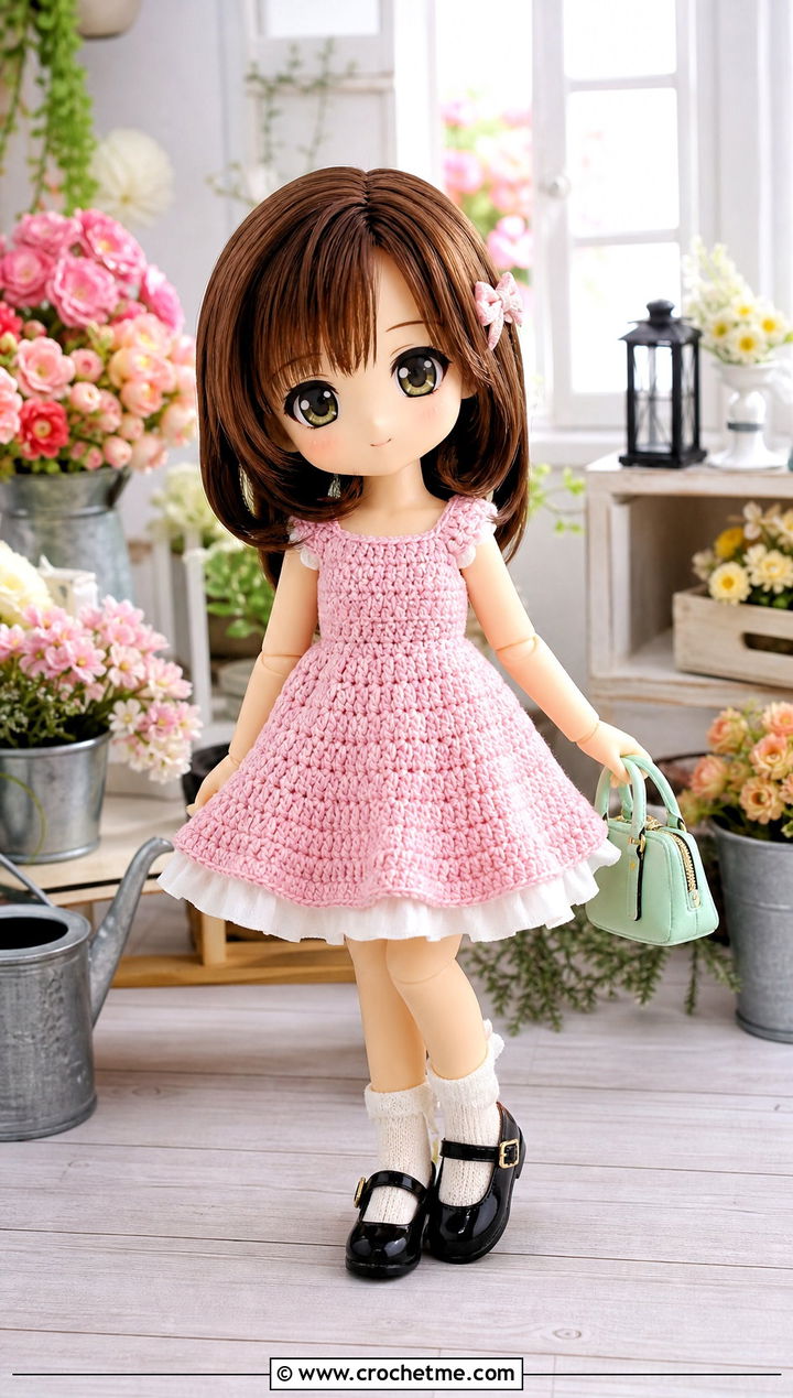 Nendoroid Crochet A Line Dress With Mary Janes - 15 Nendoroid Crochet Clothes and outfit ideas