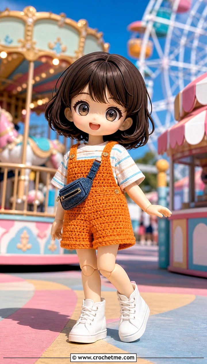 Nendoroid Crochet Romper With High Top Sneakers - 15 Nendoroid Crochet Clothes and outfit ideas