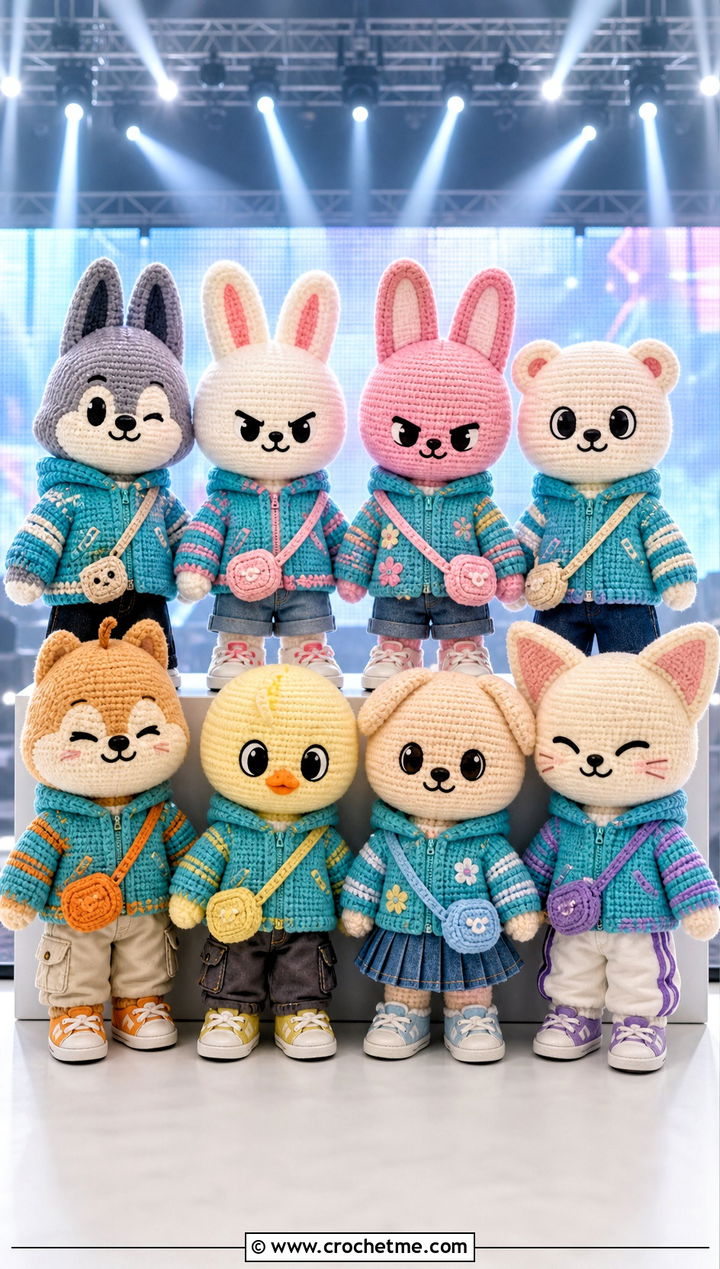 OT Crochet Concert Hoodie Outfit - 35 skzoo crochet outfits ideas