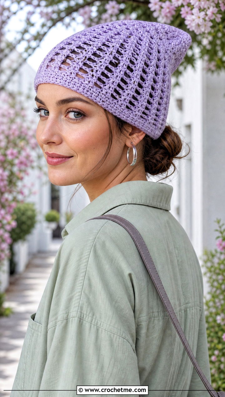 Open Stitch Crochet Phrygian Cap With Shirt Dress - 15 crochet phrygian cap outfit ideas