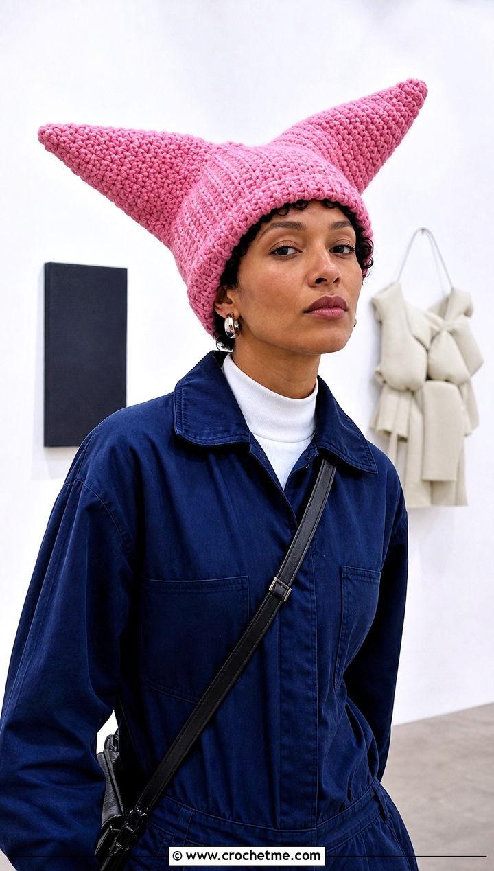 Oversized Ear Finn Hat With Boiler Suit And Platform Boots - 30 crochet adventure time finn hat outfit ideas