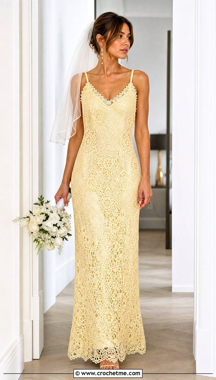 Picot Mesh Slip Wedding Dress - 20 irish lace crochet wedding dress outfit ideas