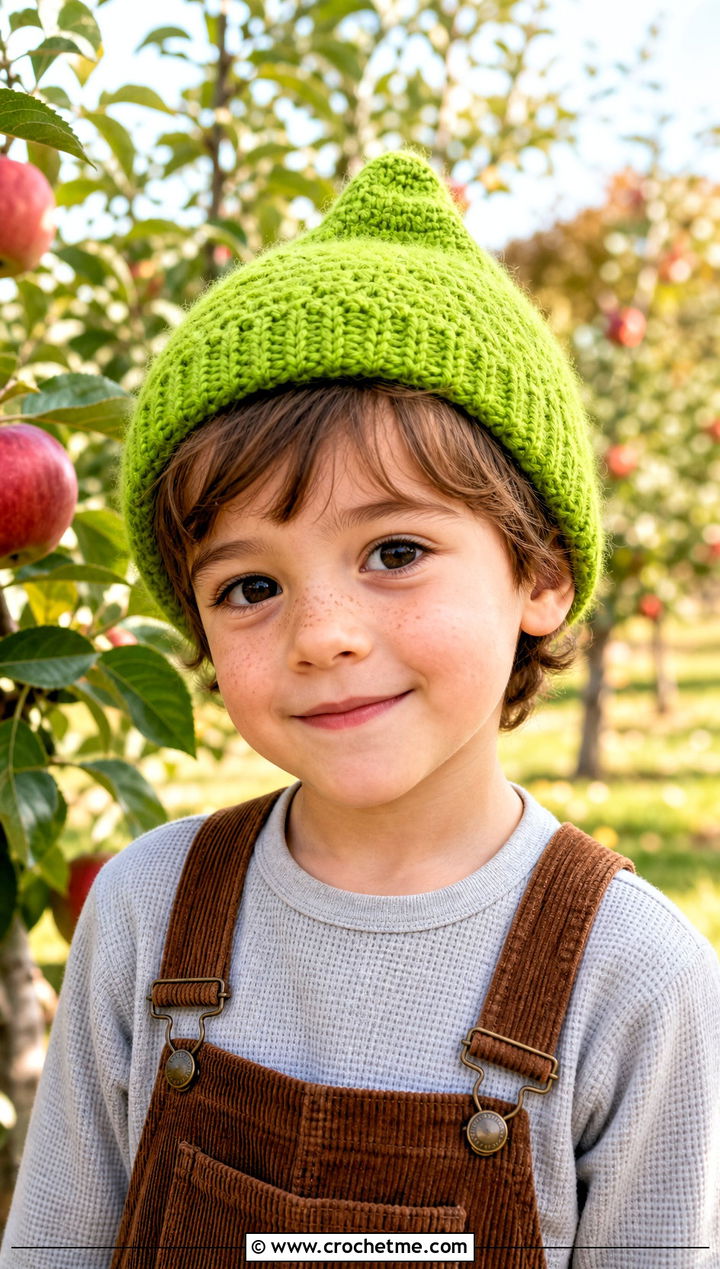 Pixie Crochet Hat With Corduroy Overalls - 25 crochet childs hat outfit ideas