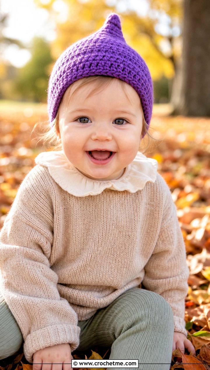 Pixie Crochet Hat With Knit Sweater And Leggings - 15 12 month old crochet hat outfit ideas