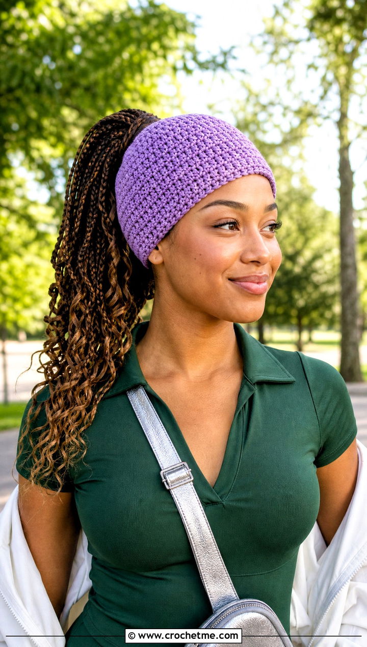 Ponytail Crochet Tube Hat With Tennis Skirt - 25 Crochet Tube Hat outfit ideas