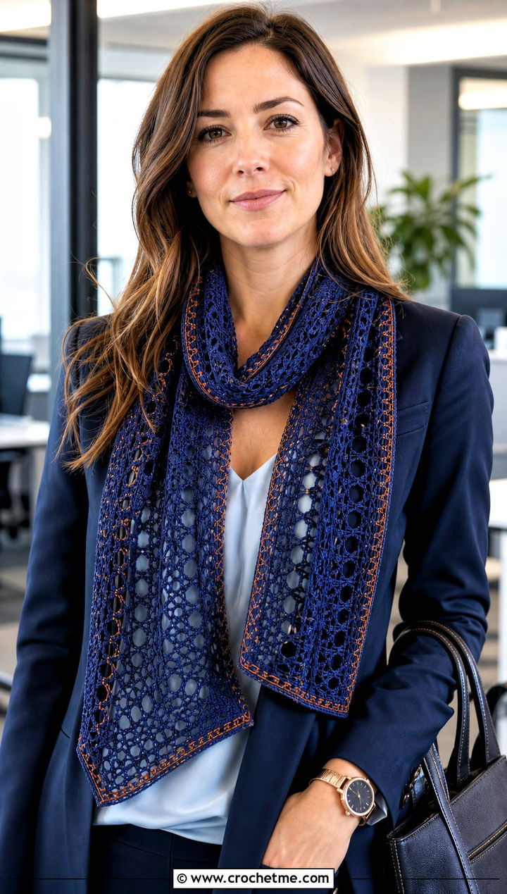 Ravenclaw Lace Crochet Harry Potter Scarf With Tailored Suit - 35 crochet harry potter scarf outfit ideas