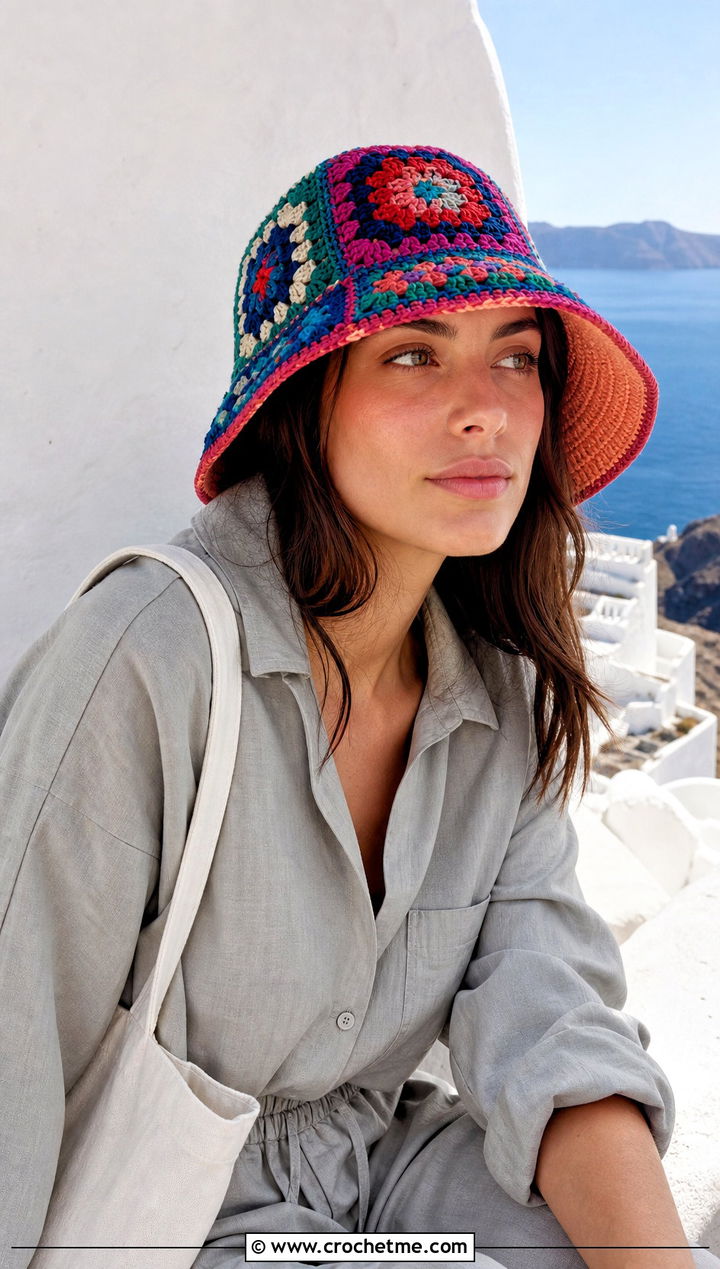 Reversible Crochet Bucket Hat With Matching Set - 25 Crochet Bucket Hat Design Ideas