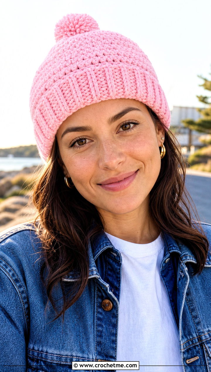 Ribbed Band Bert Crochet Hat With Canadian Tuxedo - 15 Bert Crochet Hat outfit ideas