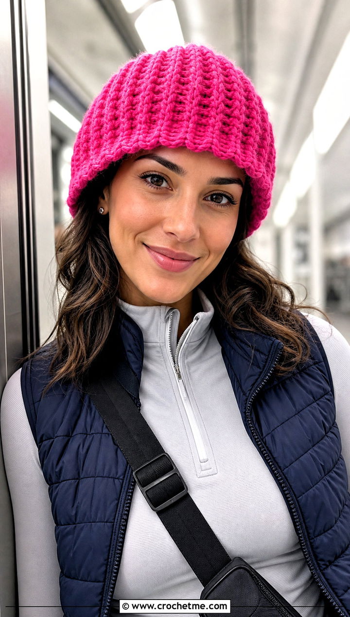 Ribbed Crochet Flapper Hat With Athleisure - 30 crochet flapper hat outfit ideas