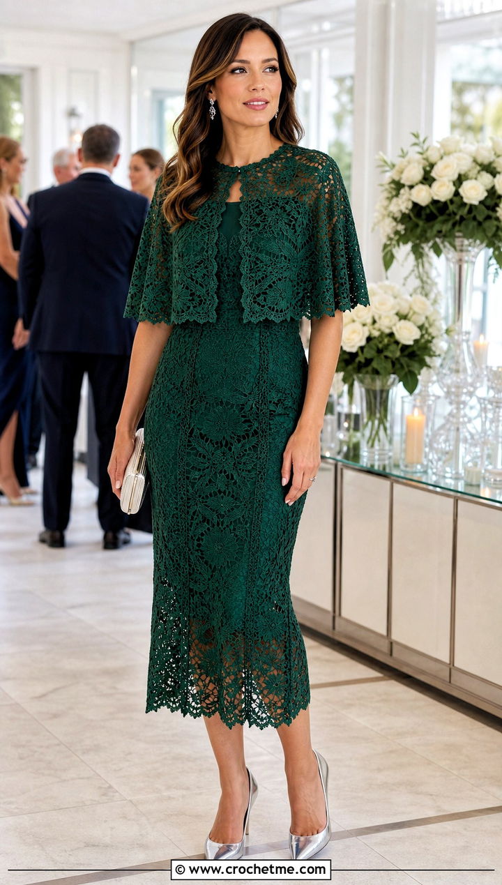 Satin Lined Crochet Elsa Dress With Pointed Pumps - 30 crochet elsa dress outfit ideas