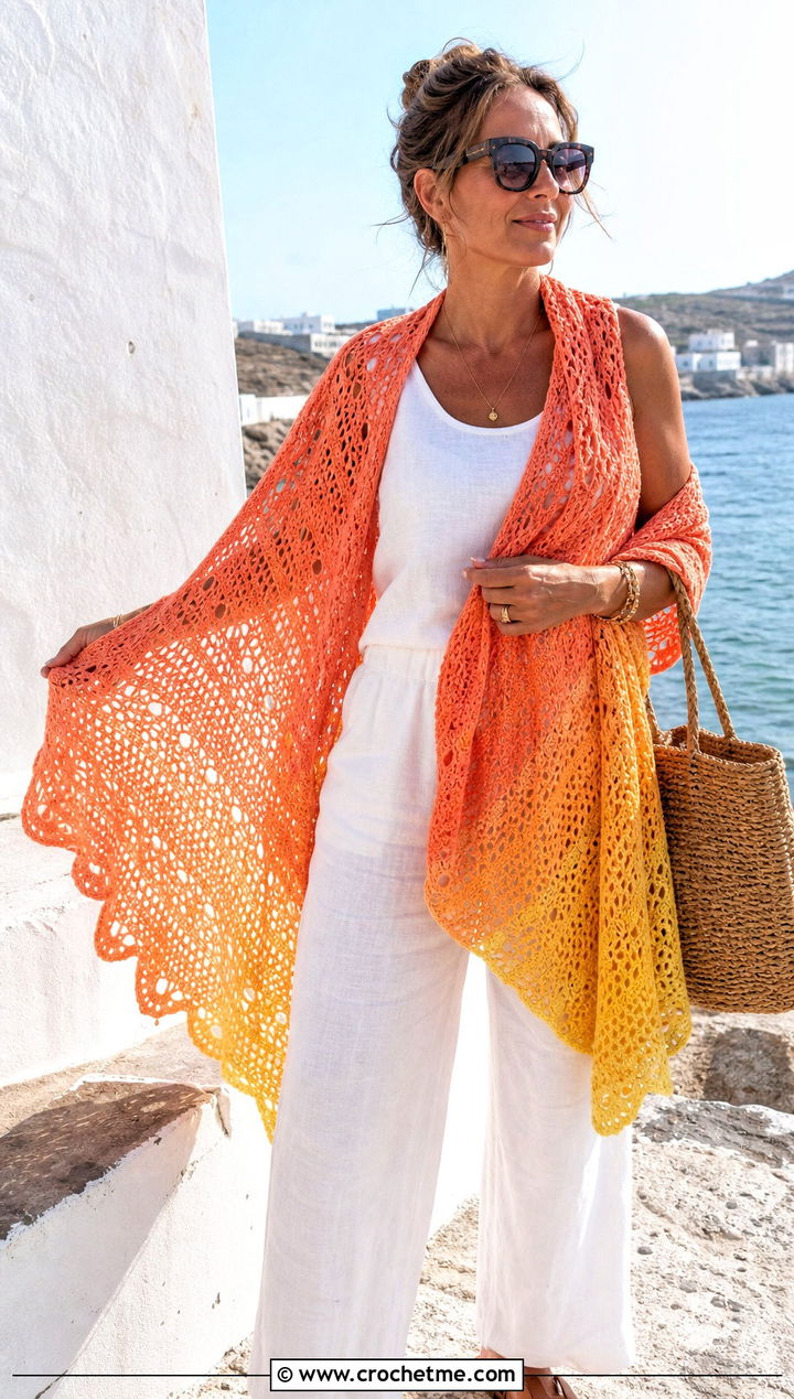 Scheepjes Whirl Oversized Wrap Scarf With Linen Set - 15 Scheepjes Whirl Crochet Scarf outfit ideas