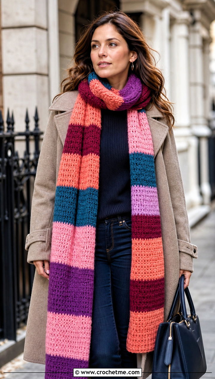 Season Tom Baker Scarf With Trench Coat - 15 crochet tom baker scarf outfit ideas