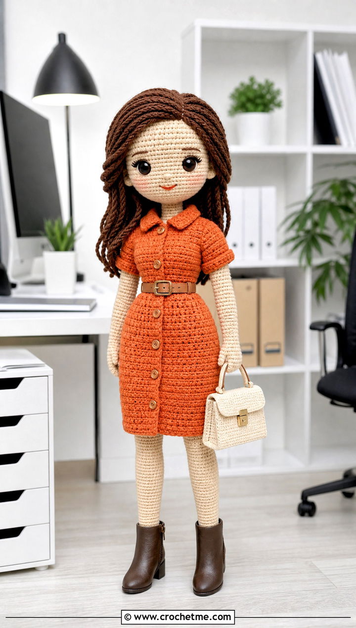 Shirt Crochet Doll Dress With Ankle Boots - 25 amigurumi crochet doll dress outfit ideas