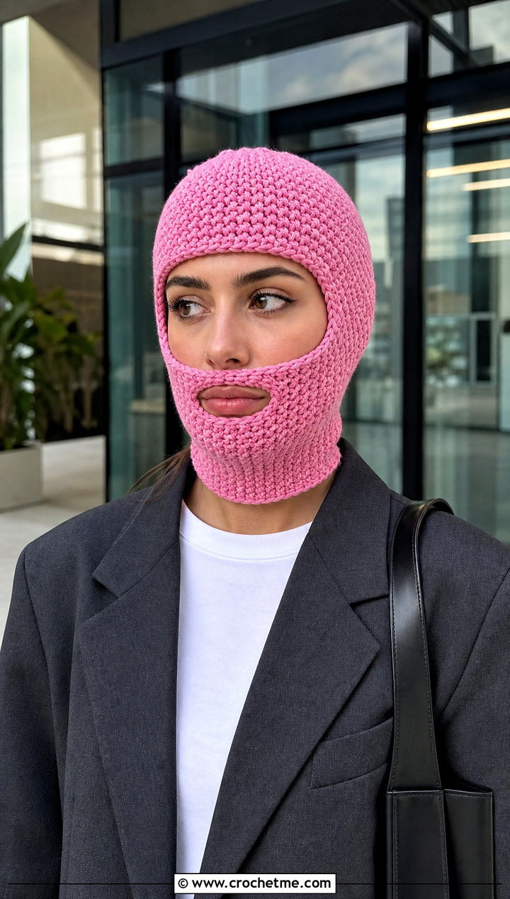 Short Beard Crochet Beanie With Blazer - 25 Beard Crochet Hat outfit ideas
