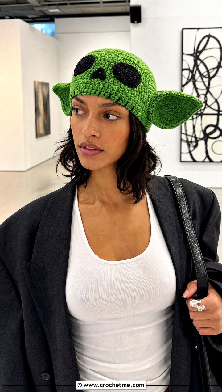 Skull Cap Dobby Crochet Hat With Oversized Suit And Sneakers - 25 dobby crochet hat outfit ideas