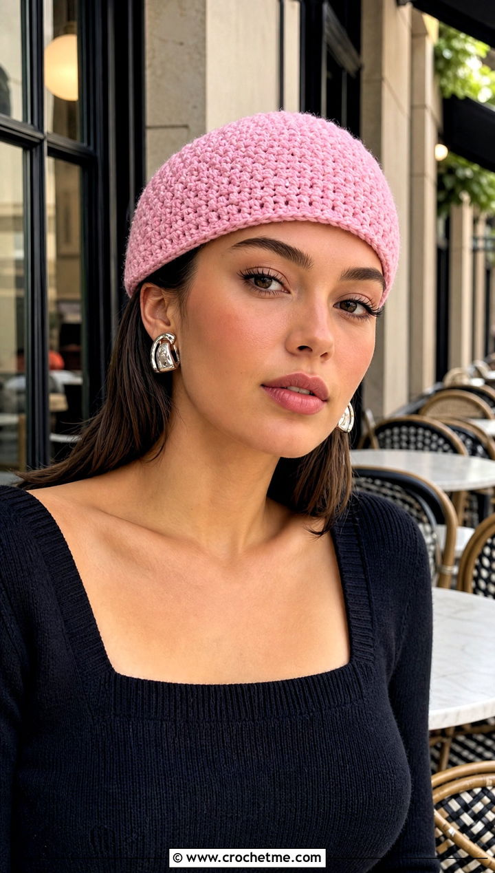 Skullcap Moss Stitch Beanie With Capri Pants - 20 Crochet Moss Stitch Beanie outfit ideas