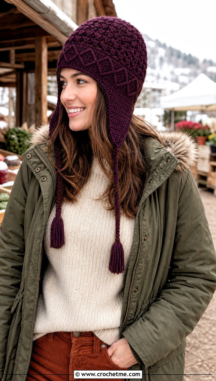 Snow Country Crochet Ski Hat With Parka And Corduroy Pants - 15 snow country crochet ski hat outfit ideas