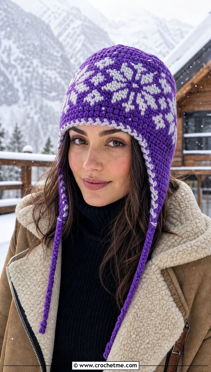 Snow Country Crochet Ski Hat With Shearling Jacket And Leggings - 15 snow country crochet ski hat outfit ideas