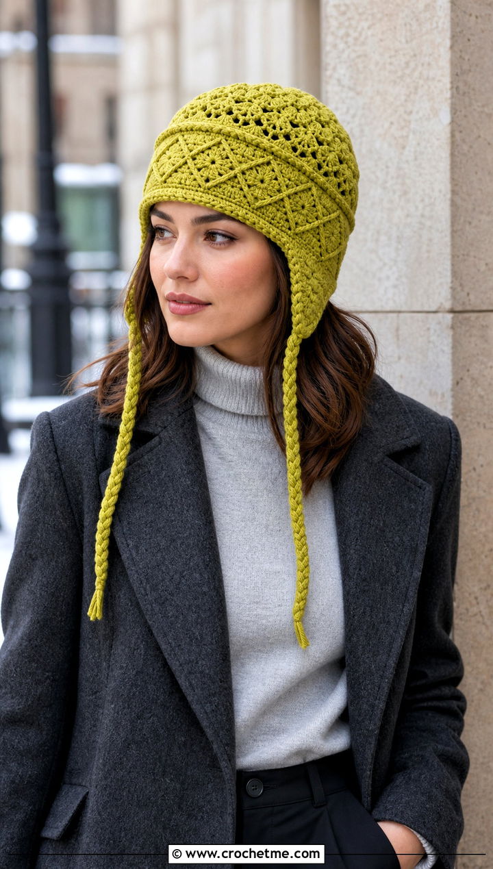 Snow Country Crochet Ski Hat With Wool Coat And Trousers - 15 snow country crochet ski hat outfit ideas