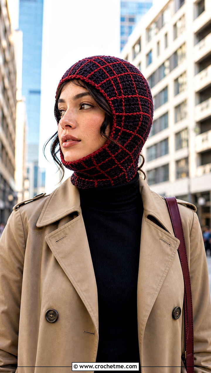 Spider Man Crochet Balaclava With Trench Coat - 25 spiderman crochet hat outfit ideas