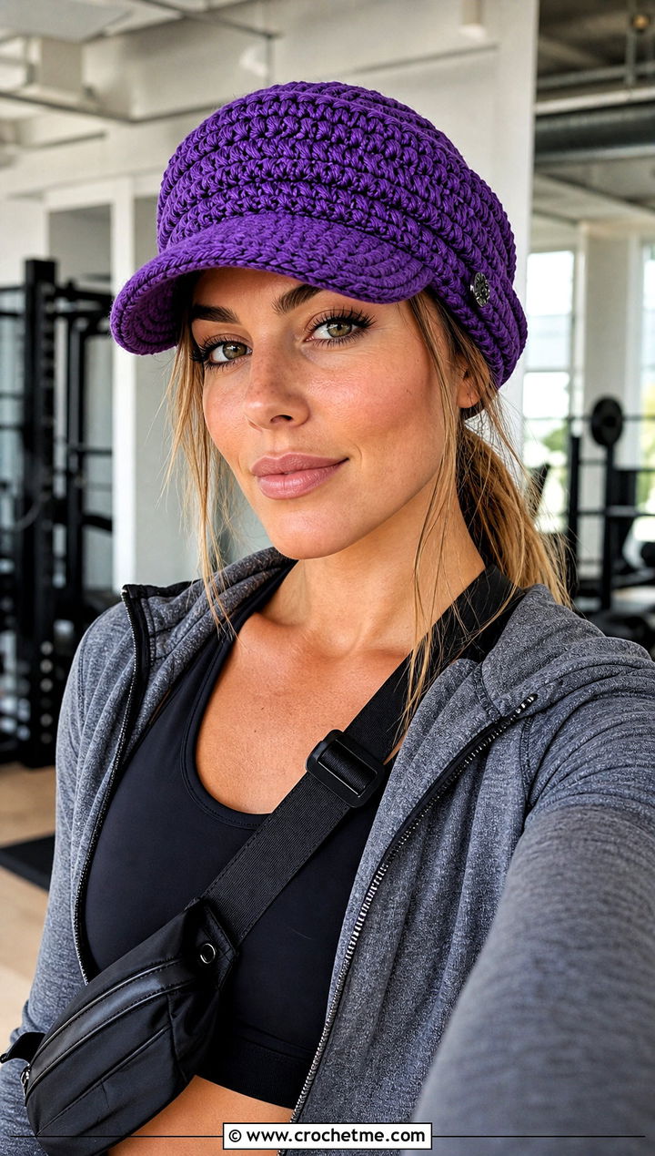 Tactical Baseball Crochet Police Hat With Hoodie And Leggings - 30 crochet police hat outfit ideas