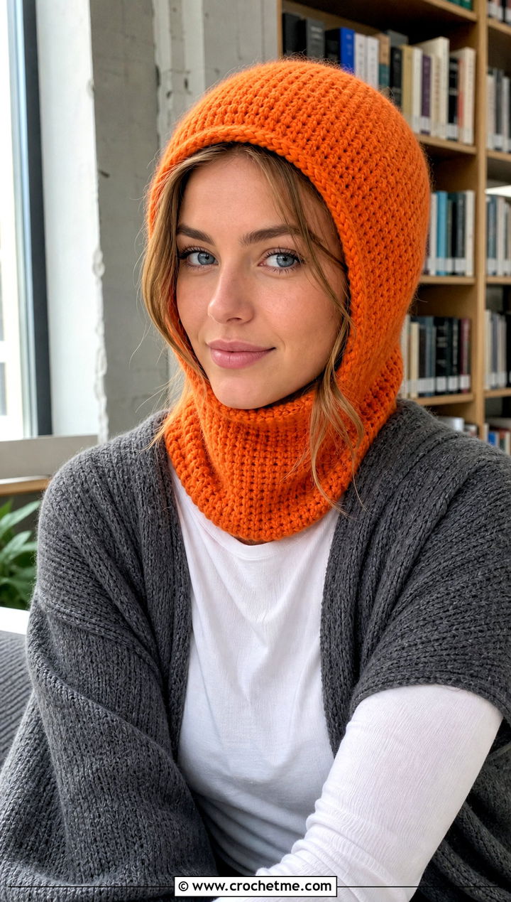 Tunisian Crochet Balaclava Beanie With Long Cardigan - 25 crochet balaclava beanie outfit ideas
