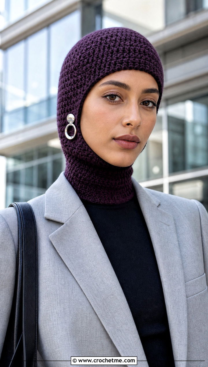 Tunisian Crochet Balaclava With Tailored Suit - 25 easy crochet balaclava outfit ideas
