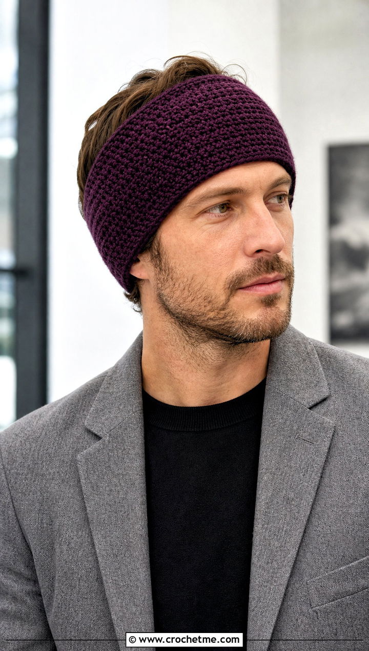 Tunisian Crochet Mens Ear Warmer With Blazer - 25 Crochet Mens Ear Warmer outfit ideas
