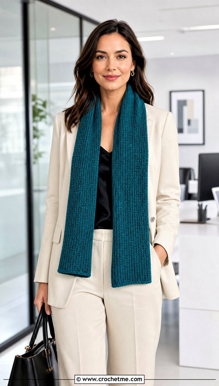 Tunisian Crochet Scarf With Pantsuit - 25 crochet scarf design ideas