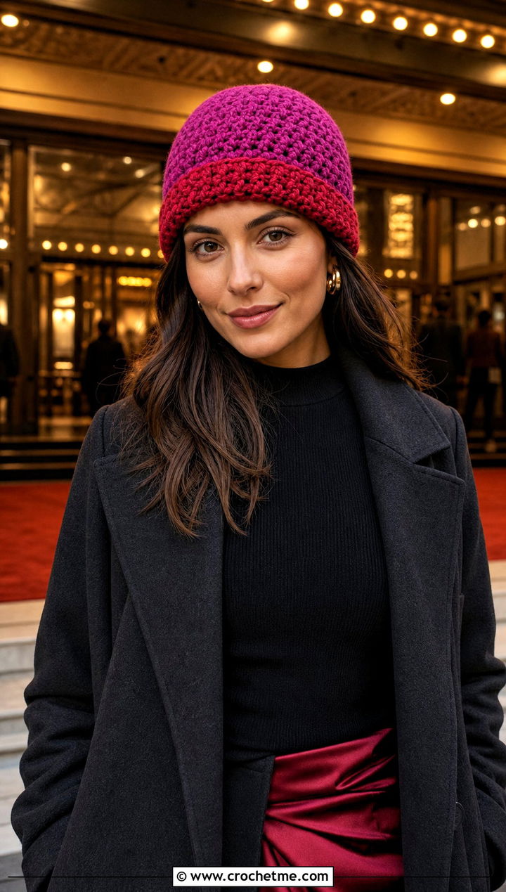 Two Tone Hour Crochet Hat With Slip Skirt - 15 1.5 Hour Crochet Hat outfit ideas