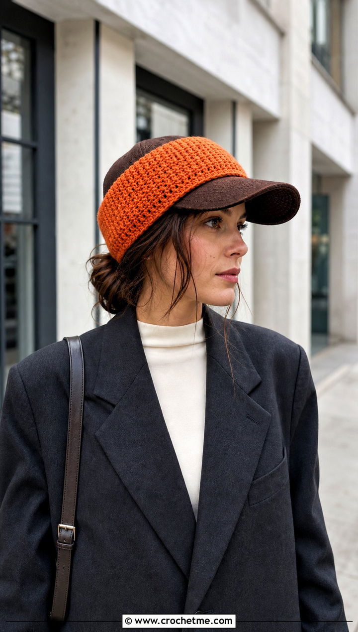 Wide Band Crochet Baseball Hat Ear Warmer With Blazer - 25 Crochet Baseball Hat Ear Warmer outfit ideas