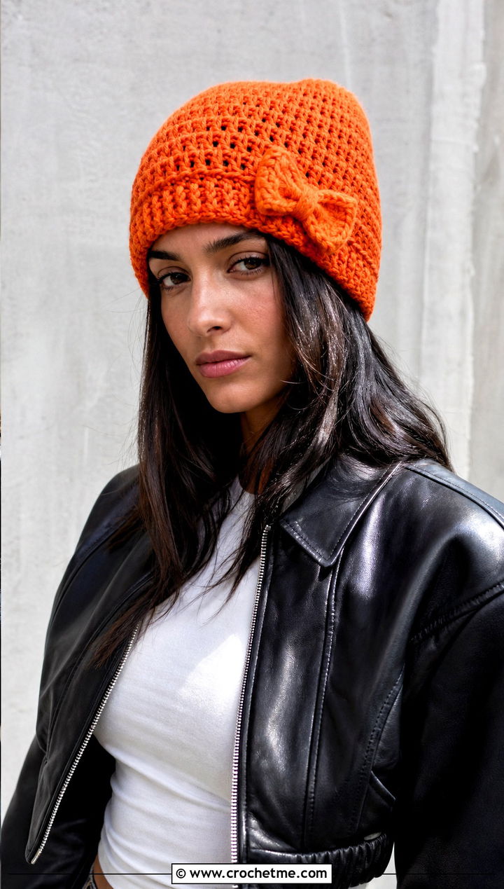 Willow Beanie With Leather Bomber And Wide Leg Jeans - 15 Willow Beanie By Crochet By Jennifer outfit ideas