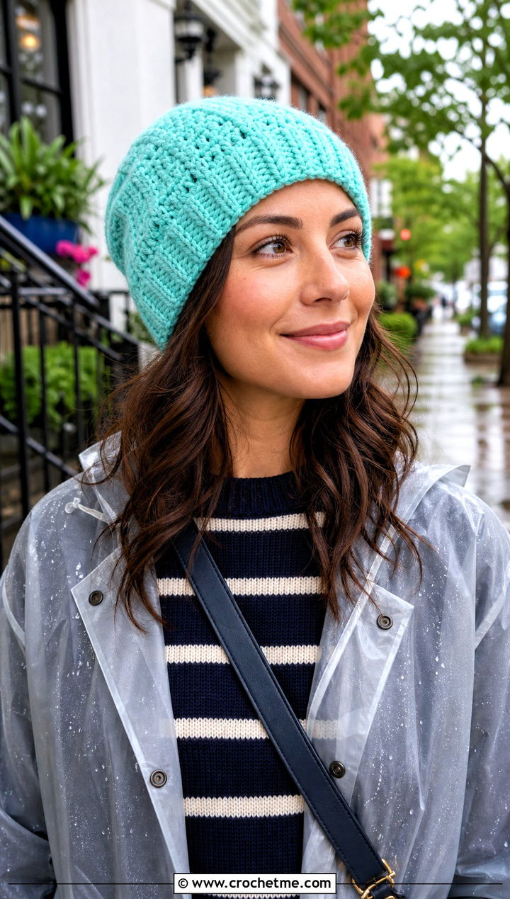 Willow Beanie With Raincoat And Cropped Jeans - 15 Willow Beanie By Crochet By Jennifer outfit ideas